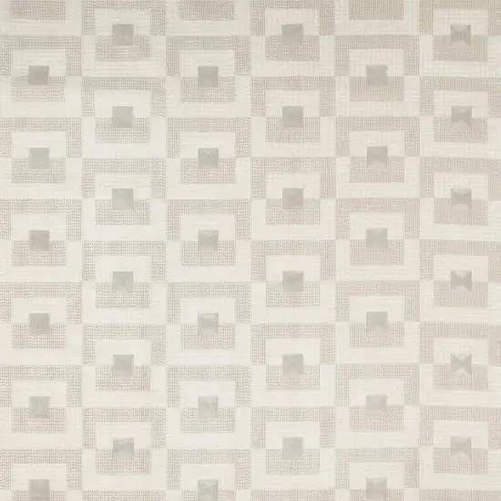 Beige Geometric Area Rug Photo 4