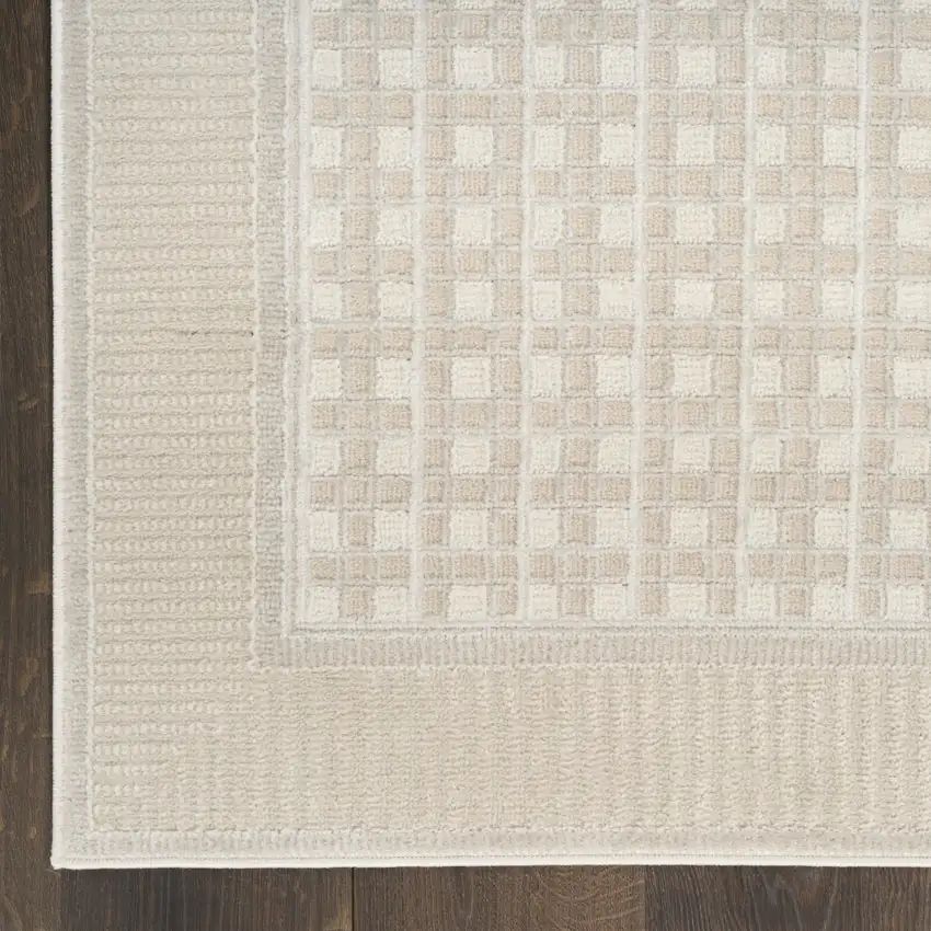 Beige Geometric Area Rug Photo 9