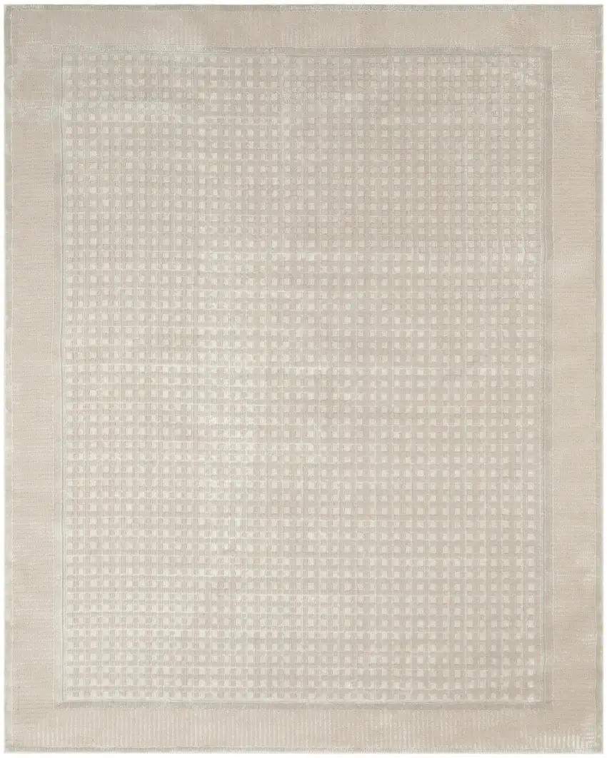 Beige Geometric Area Rug Photo 7