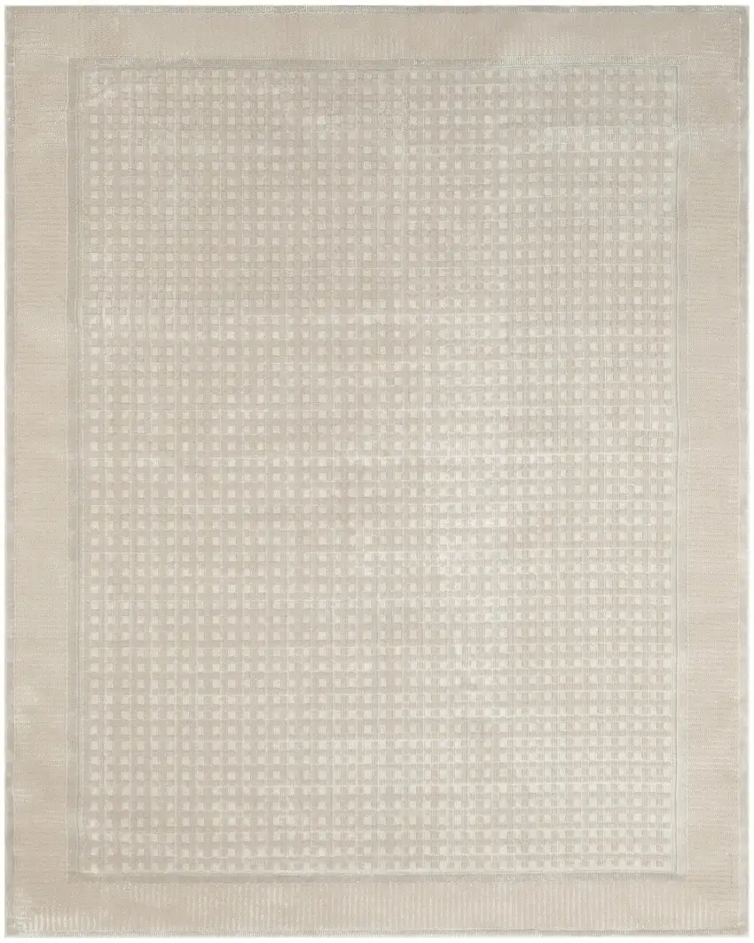 Beige Geometric Area Rug Photo 2