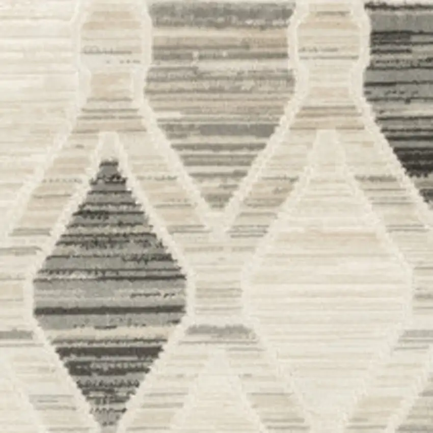 Beige Geometric Area Rug Photo 9