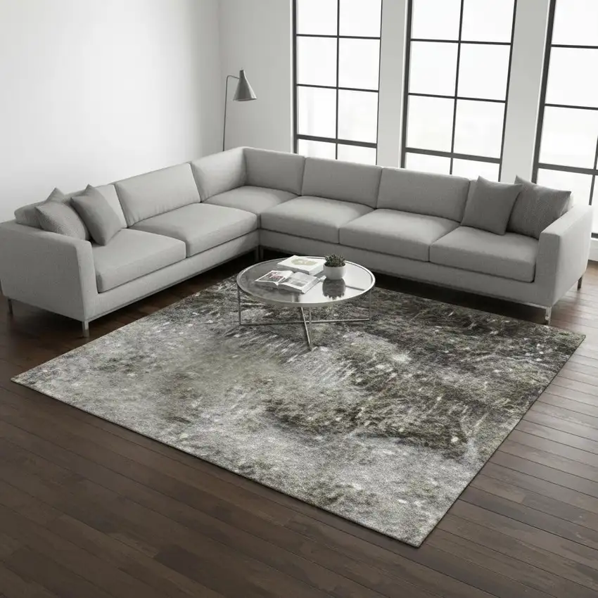 Beige Geometric Area Rug Photo 1