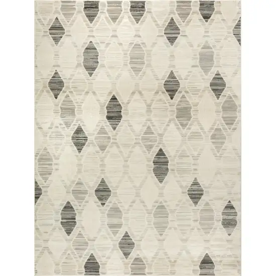 Beige Geometric Area Rug Photo 7