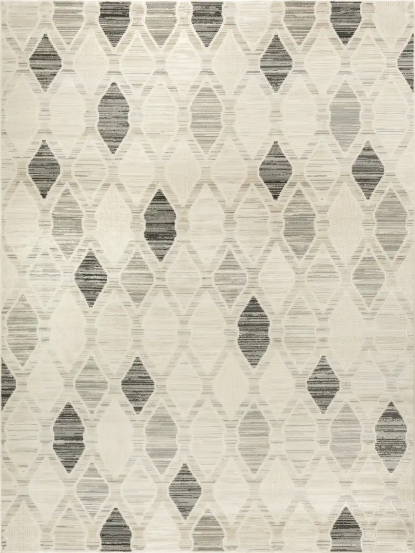 Beige Geometric Area Rug Photo 7
