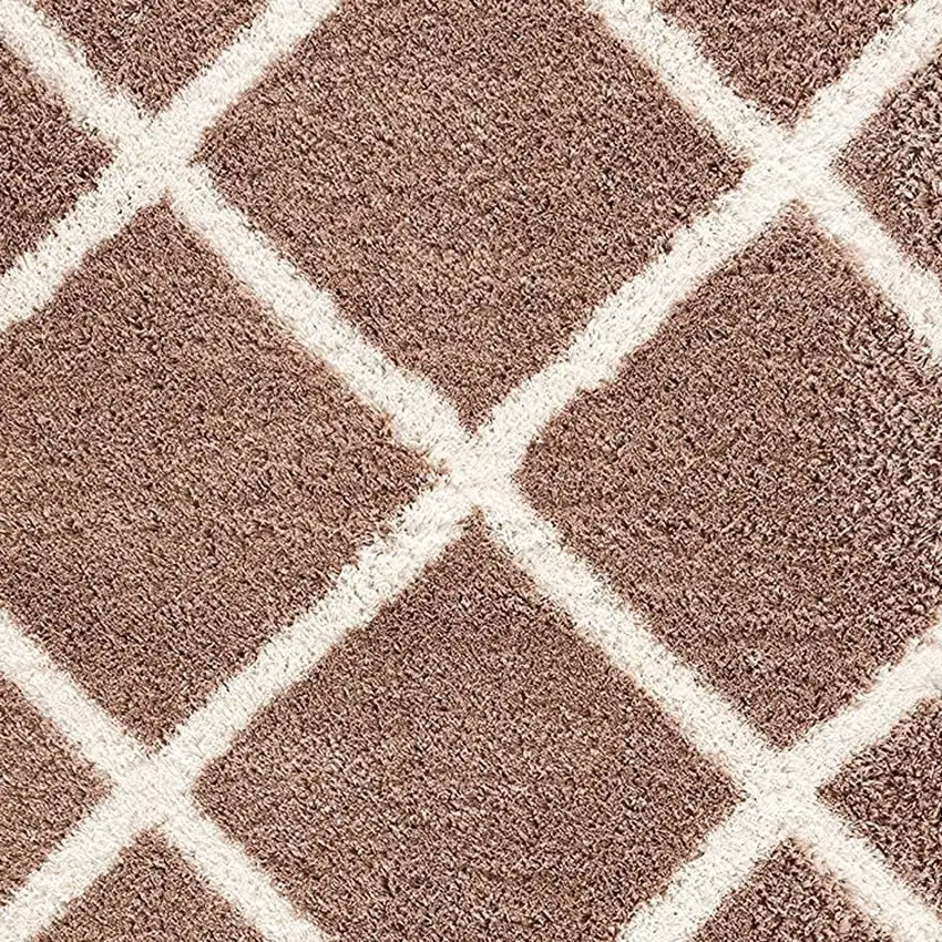 Beige Geometric Area Rug Photo 5