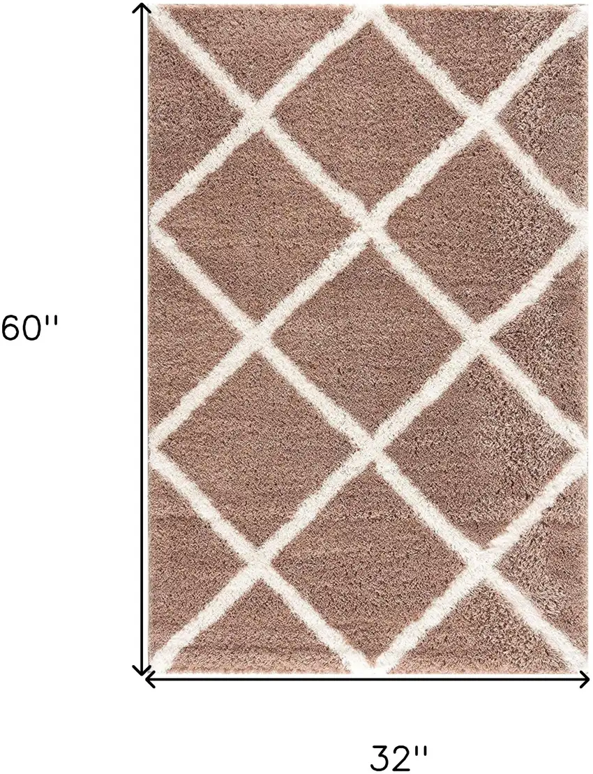 Beige Geometric Area Rug Photo 6