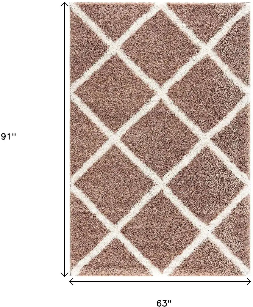 Beige Geometric Area Rug Photo 3