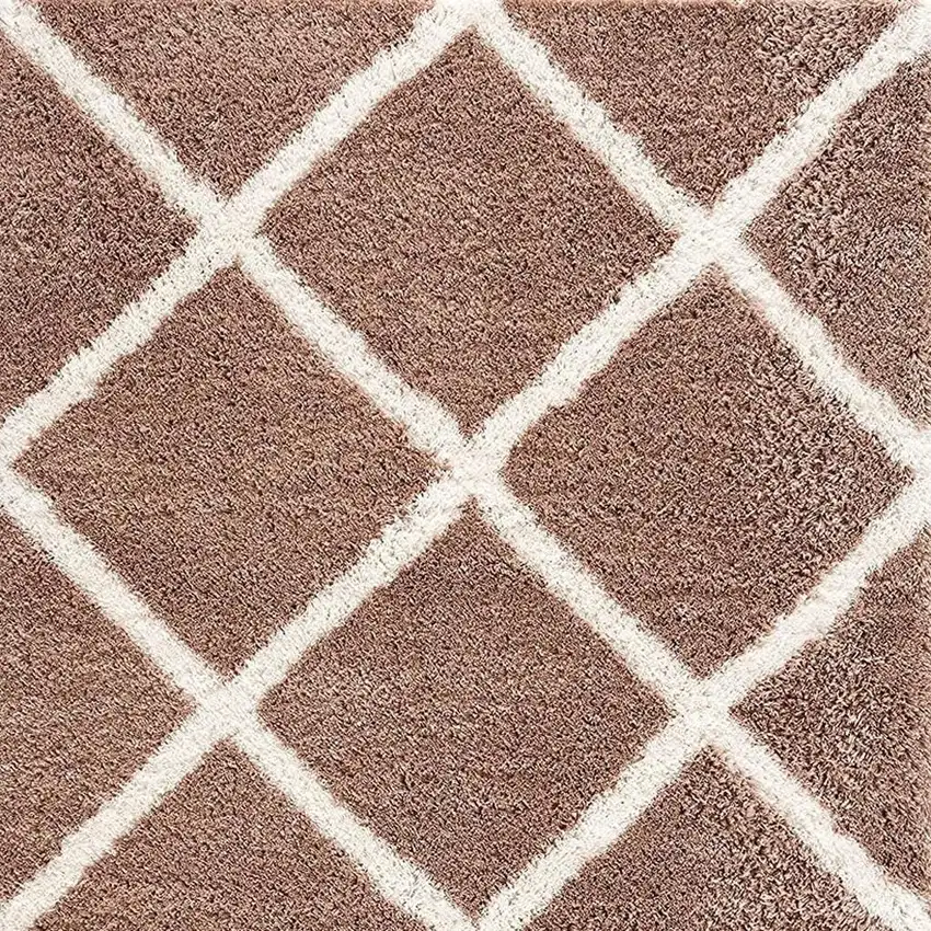 Beige Geometric Area Rug Photo 6