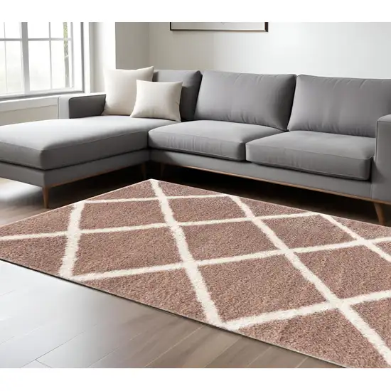 Beige Geometric Area Rug Photo 1