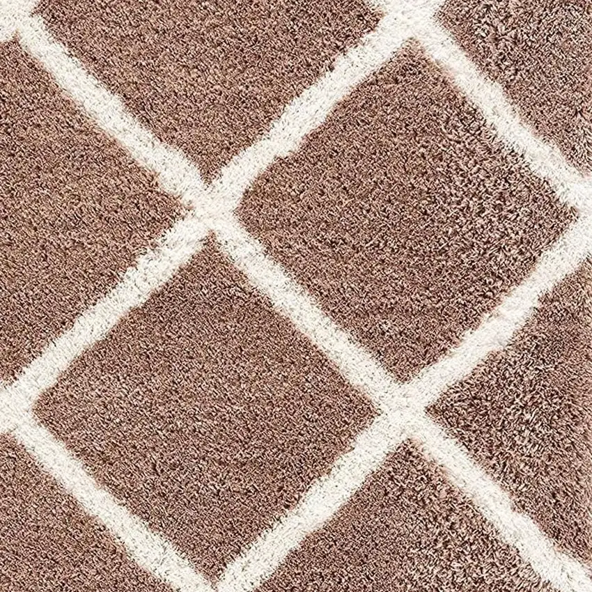 Beige Geometric Area Rug Photo 5