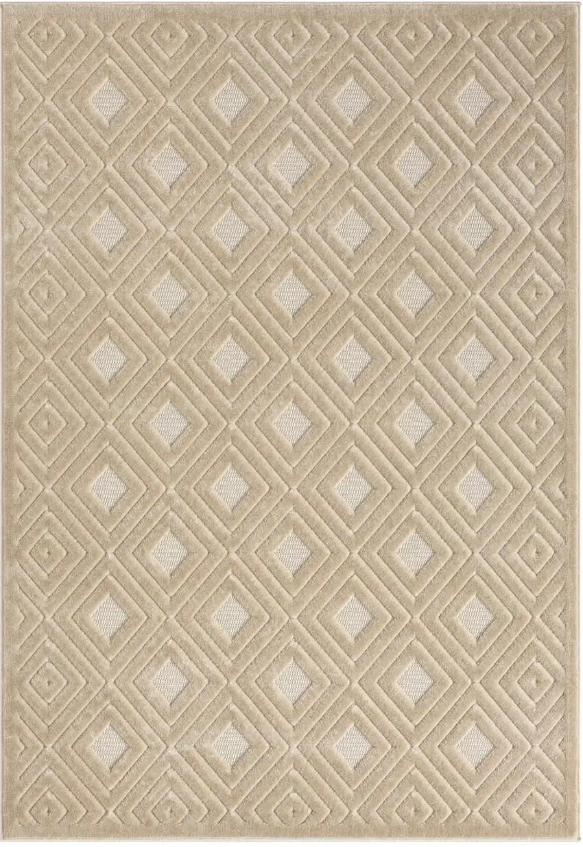 Beige Geometric Area Rug Photo 1