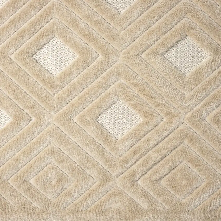 5' X 7' Beige Geometric Area Rug Photo 3