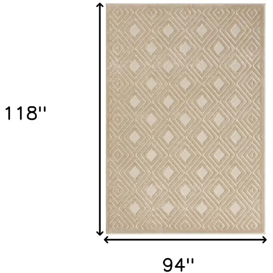 Beige Geometric Area Rug Photo 3