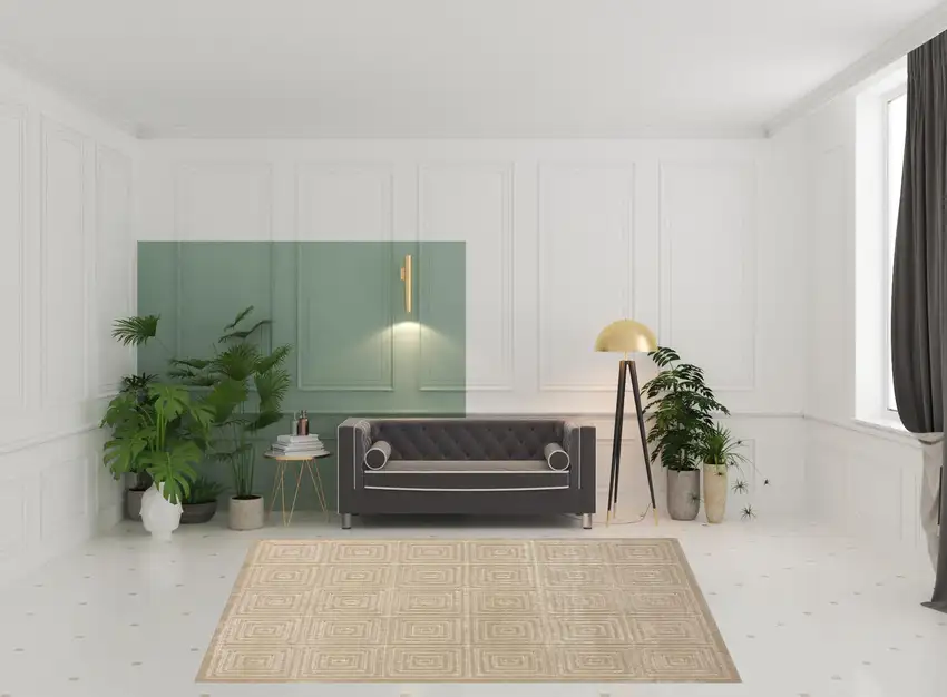 Beige Geometric Area Rug Photo 2