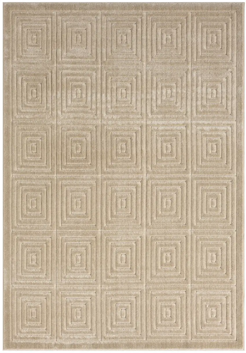 Beige Geometric Area Rug Photo 1