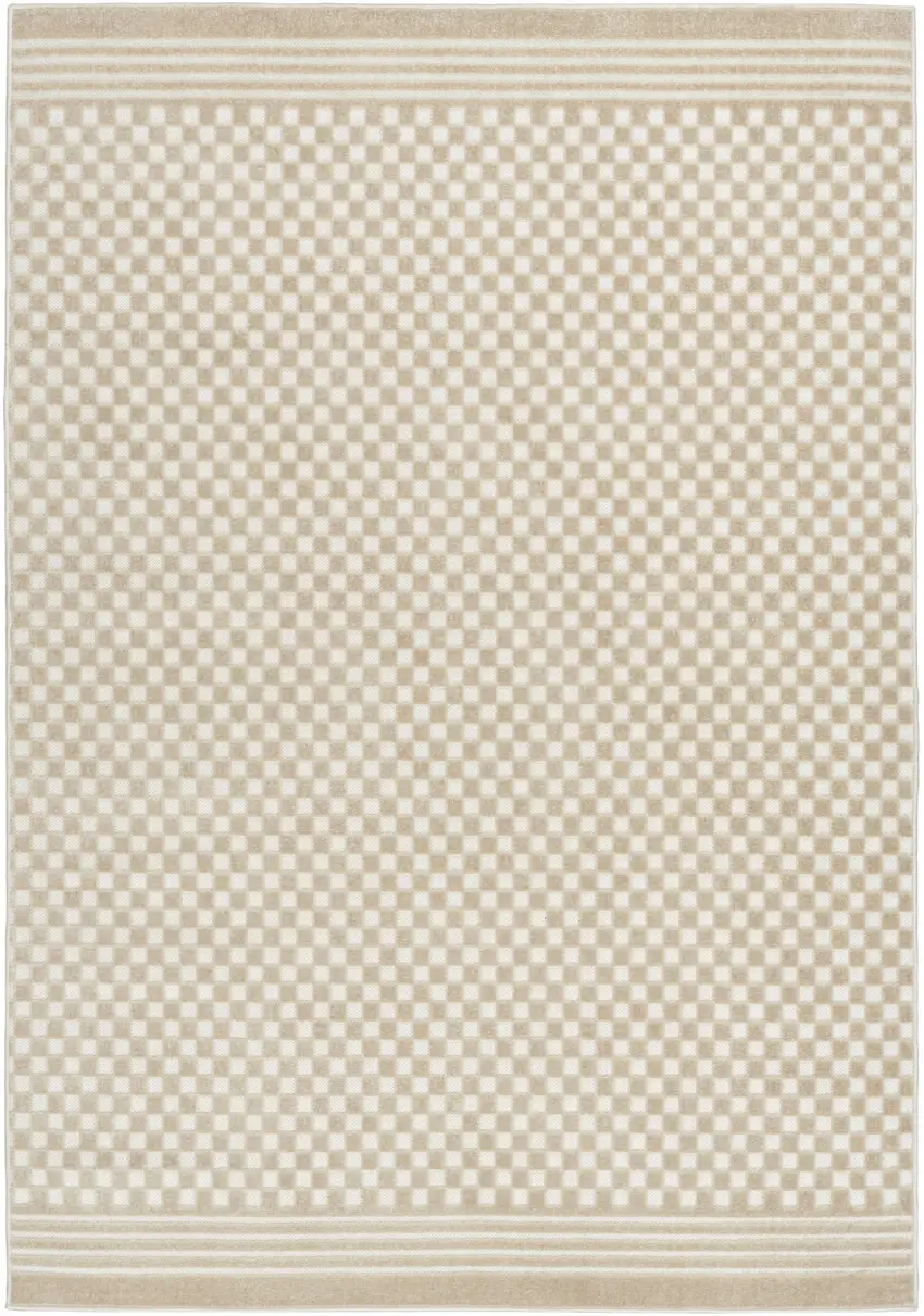 Beige Geometric Area Rug Photo 1