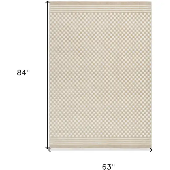 Beige Geometric Area Rug Photo 3