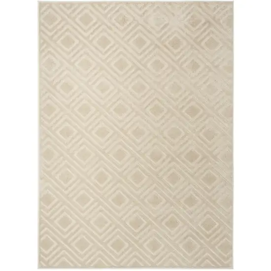 Beige Geometric Area Rug Photo 5