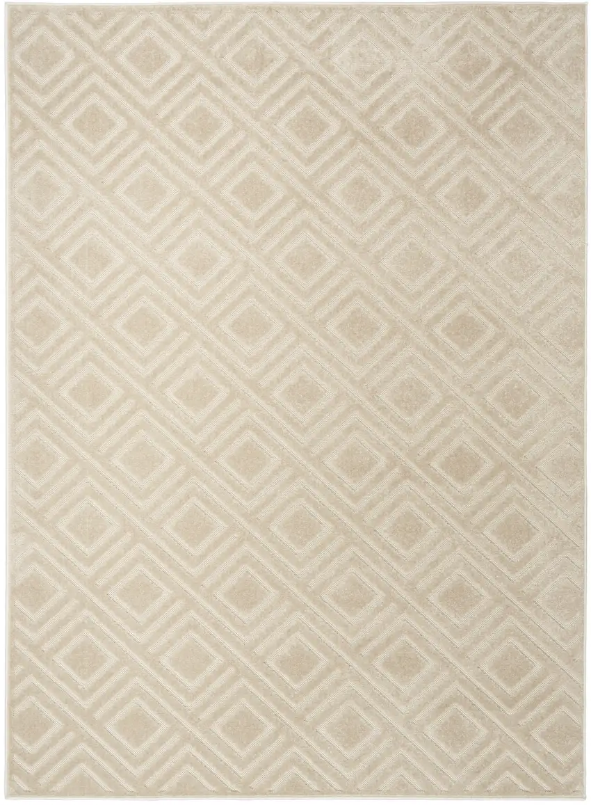 Beige Geometric Area Rug Photo 5