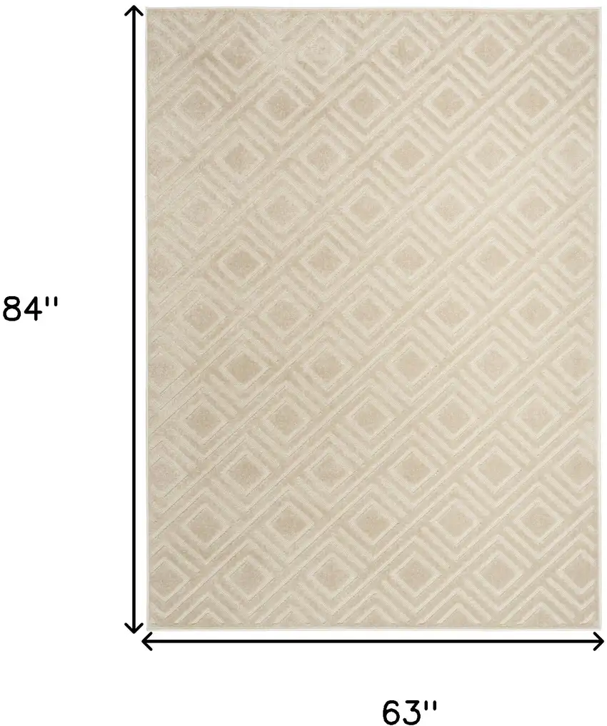 Beige Geometric Area Rug Photo 3