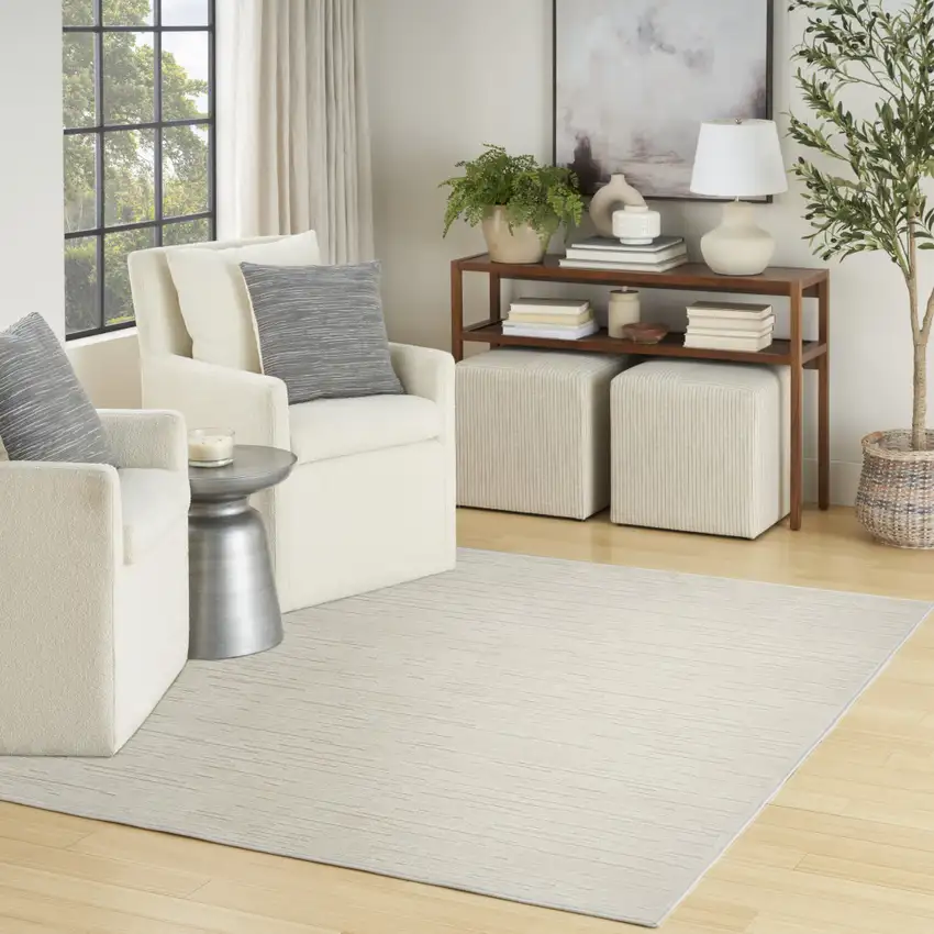 Beige Geometric Area Rug Photo 3