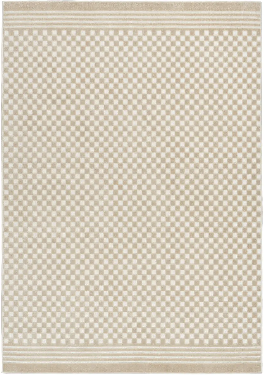 Beige Geometric Area Rug Photo 2