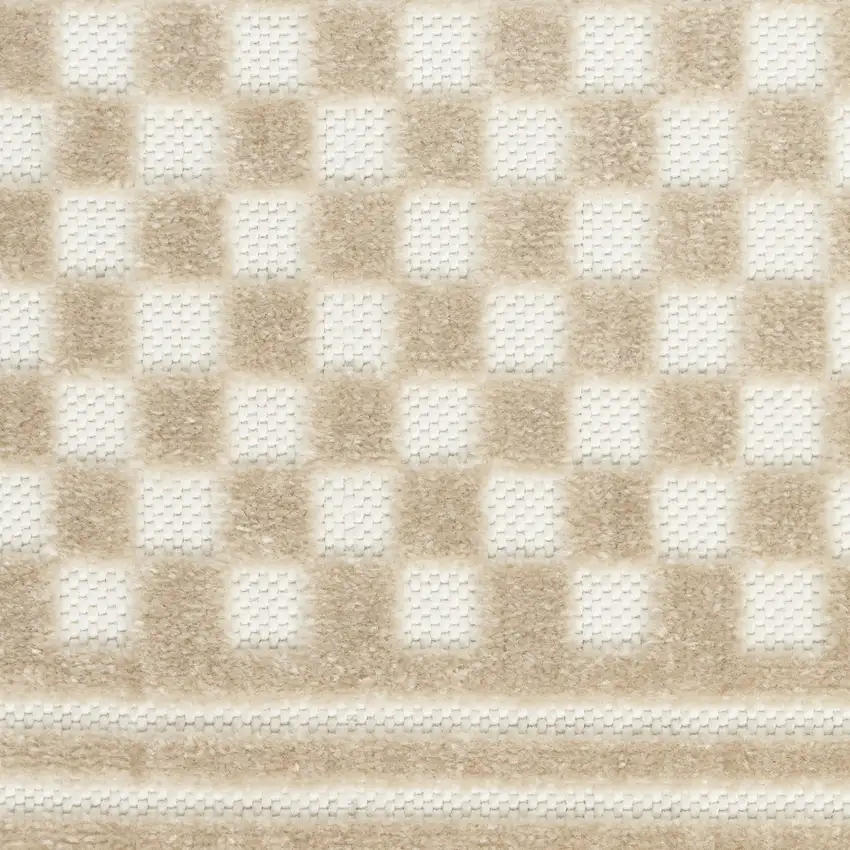 Beige Geometric Area Rug Photo 9
