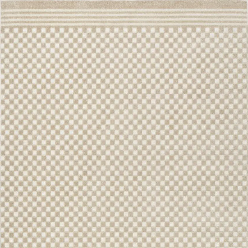 Beige Geometric Area Rug Photo 3