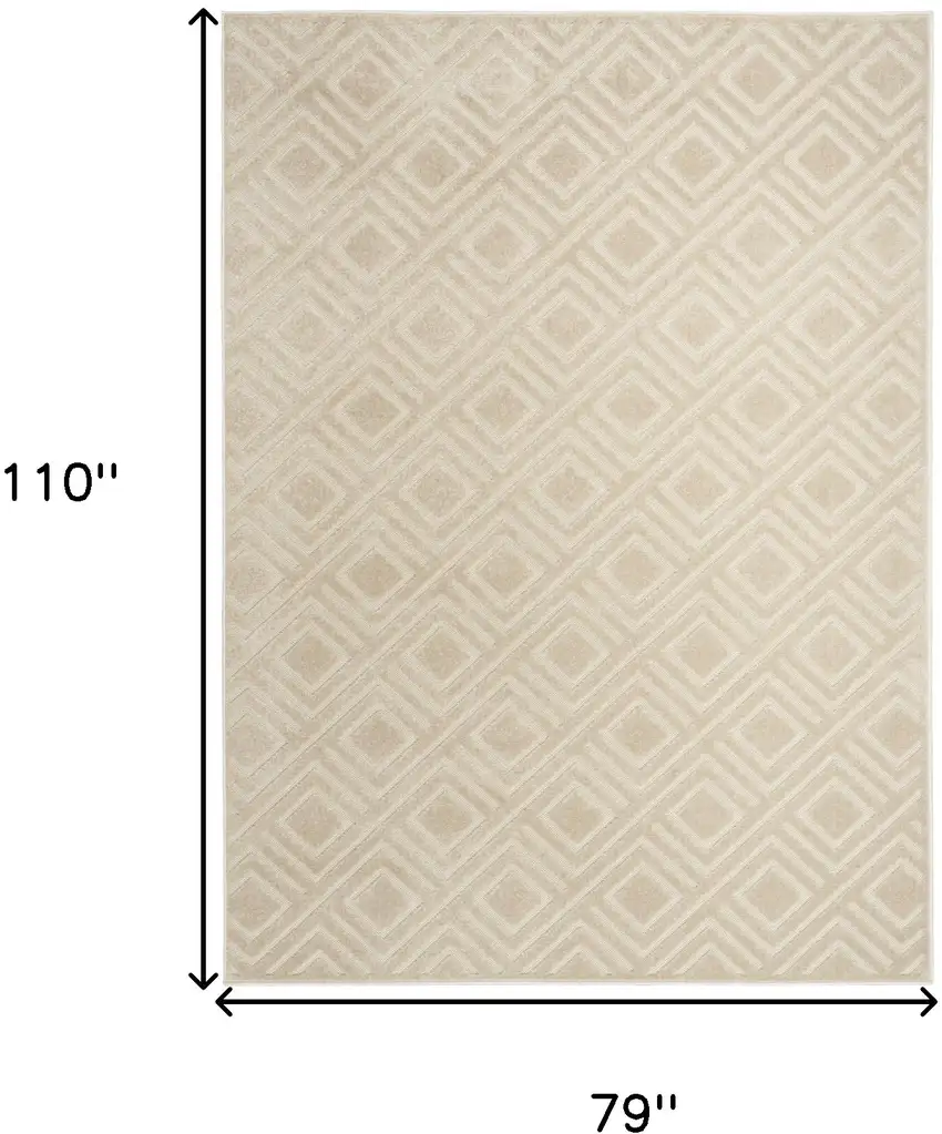 Beige Geometric Area Rug Photo 3