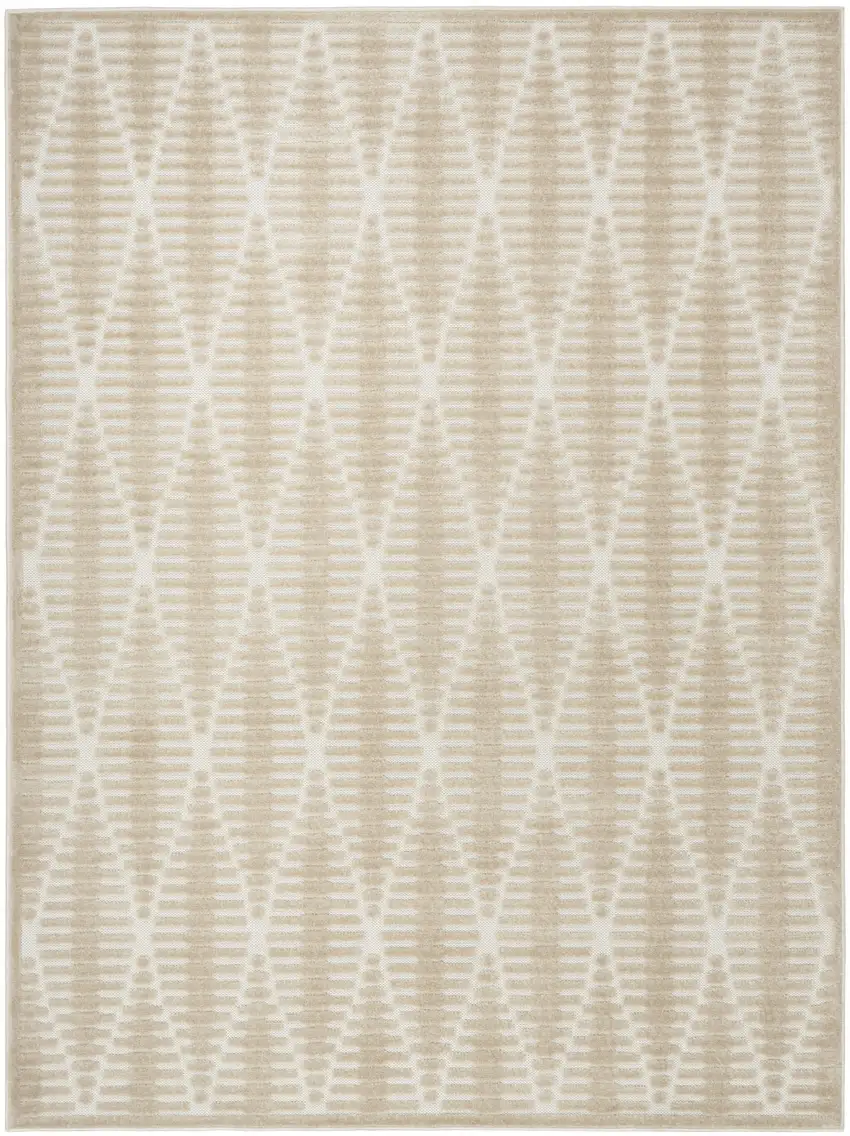 Beige Geometric Area Rug Photo 5