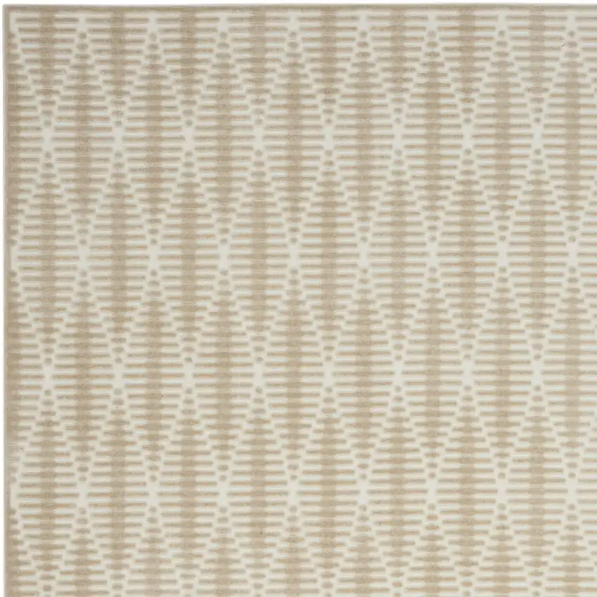 Beige Geometric Area Rug Photo 9