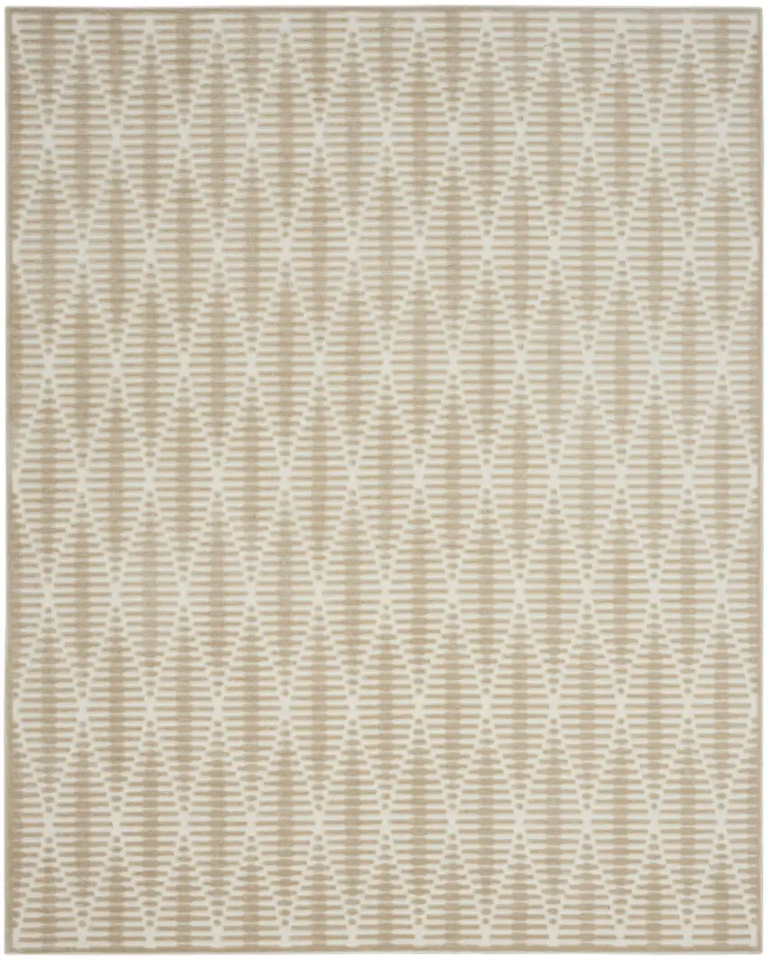Beige Geometric Area Rug Photo 1