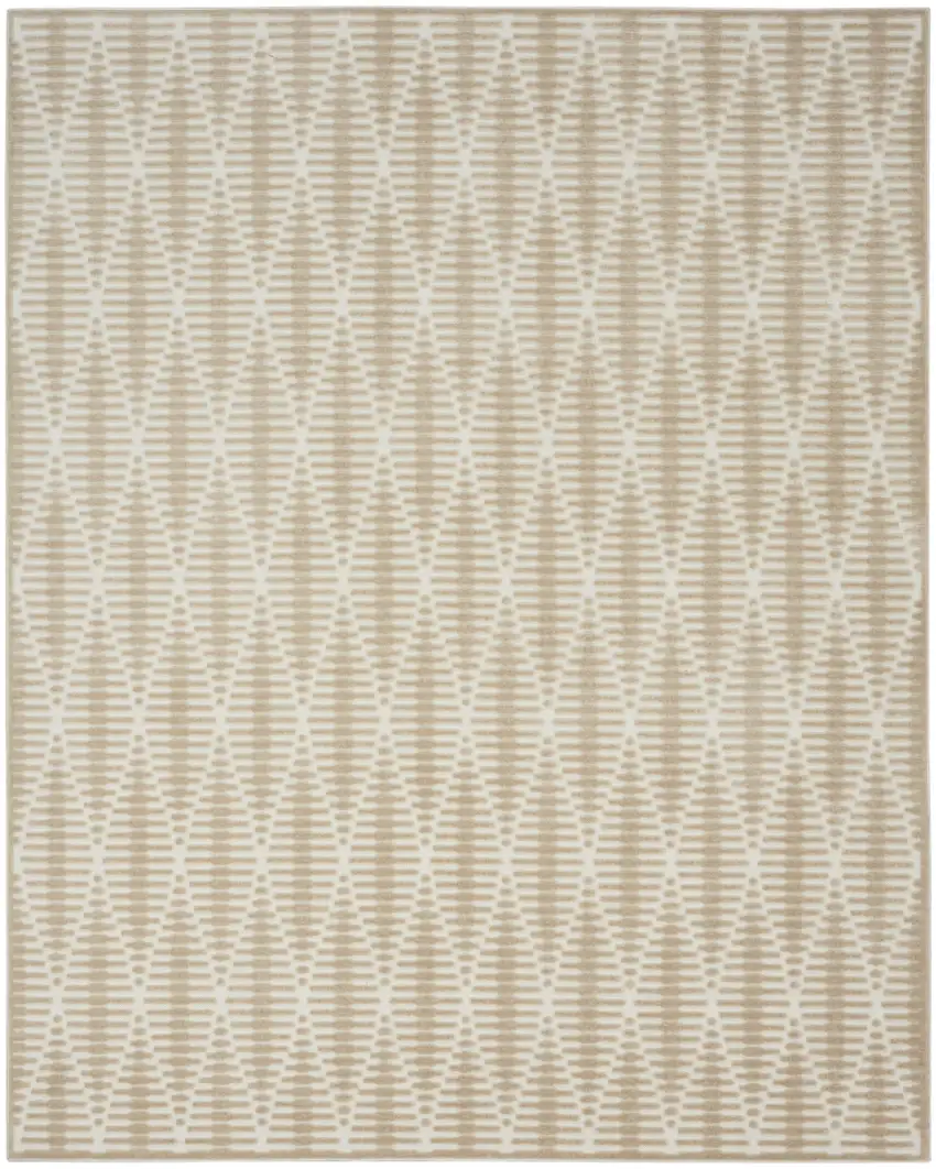Beige Geometric Area Rug Photo 5