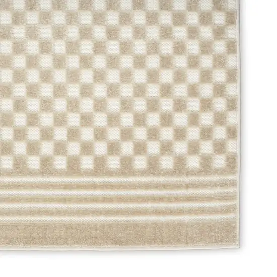 Beige Geometric Area Rug Photo 5