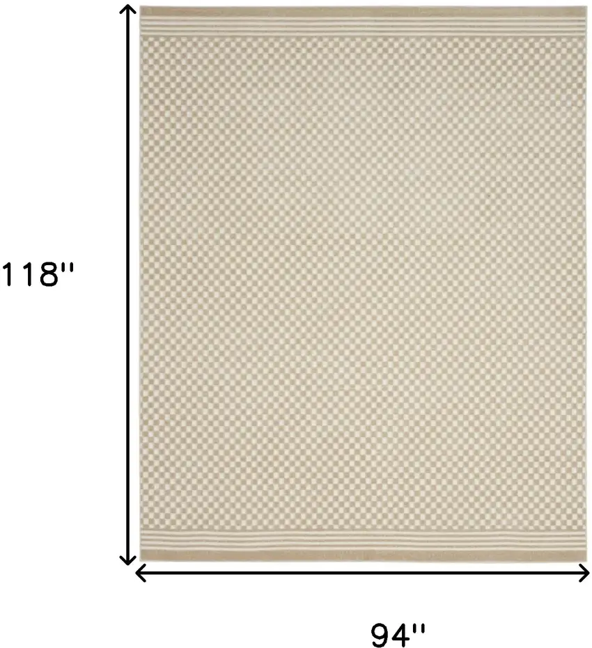 Beige Geometric Area Rug Photo 3