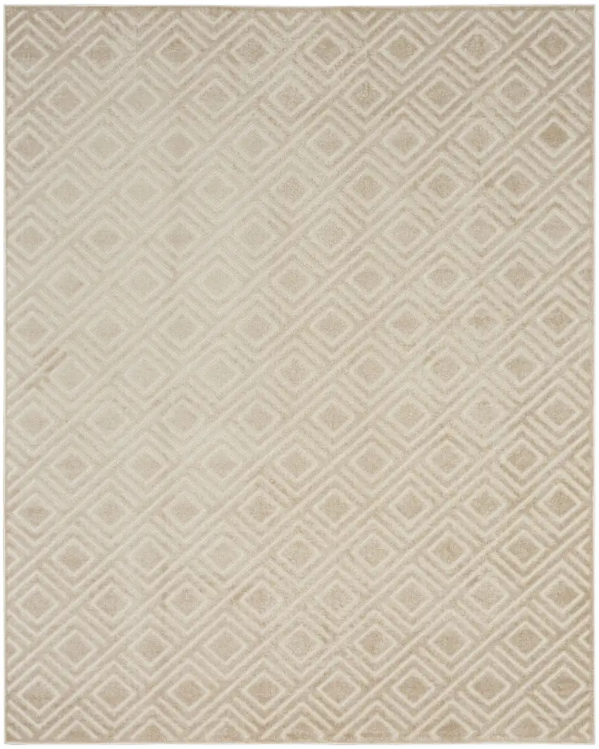 Beige Geometric Area Rug Photo 5