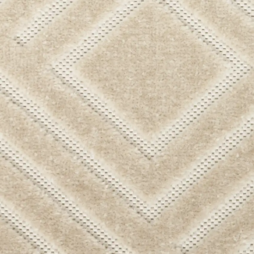 Beige Geometric Area Rug Photo 9