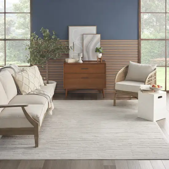 Beige Geometric Area Rug Photo 9