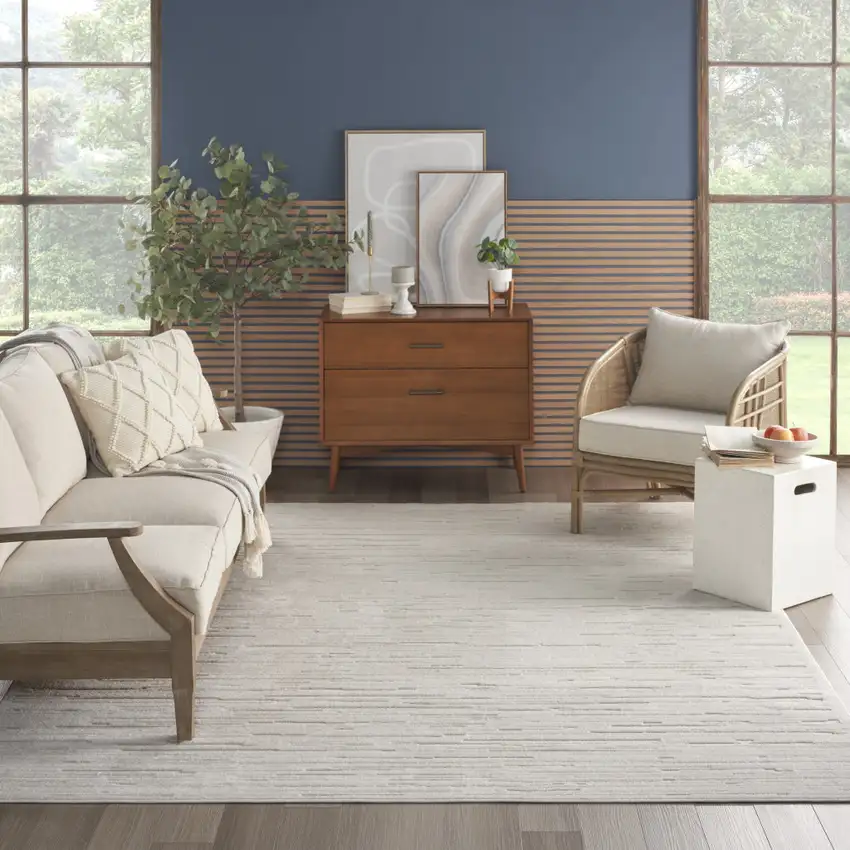 Beige Geometric Area Rug Photo 9