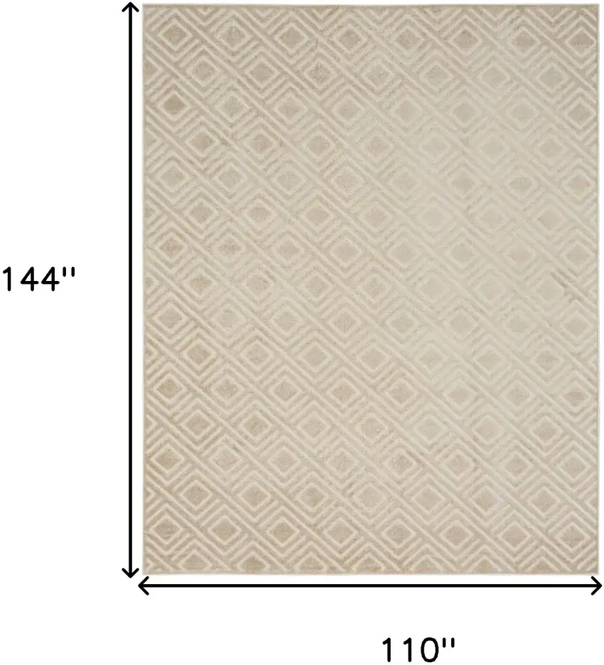 Beige Geometric Area Rug Photo 3