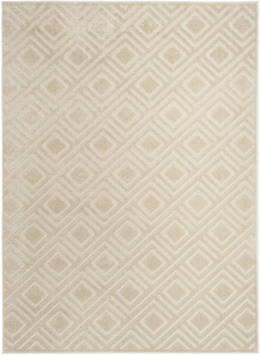 Beige Geometric Area Rug Photo 1