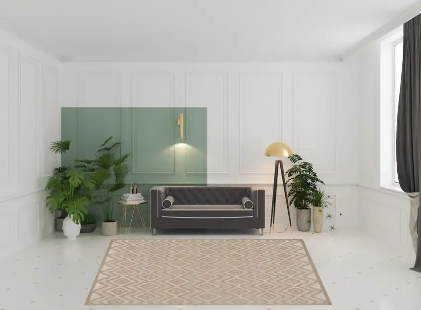 Beige Geometric Flatweave Area Rug Photo 2
