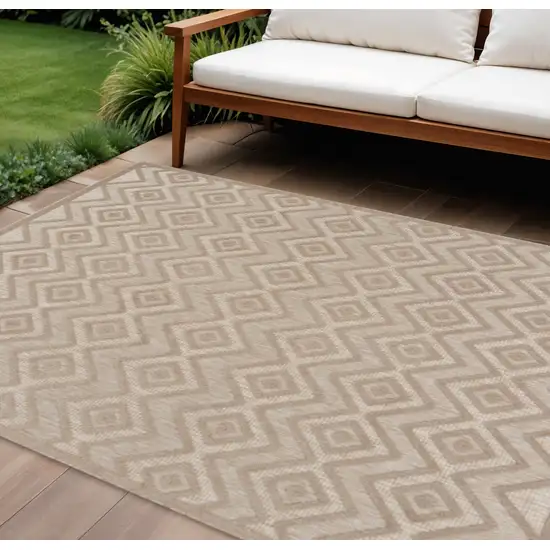 Beige Indoor Outdoor Area Rug Photo 2