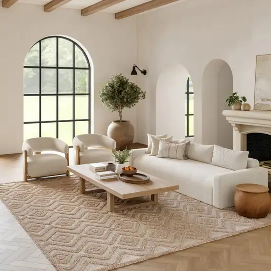 Beige Indoor Outdoor Area Rug Photo 6