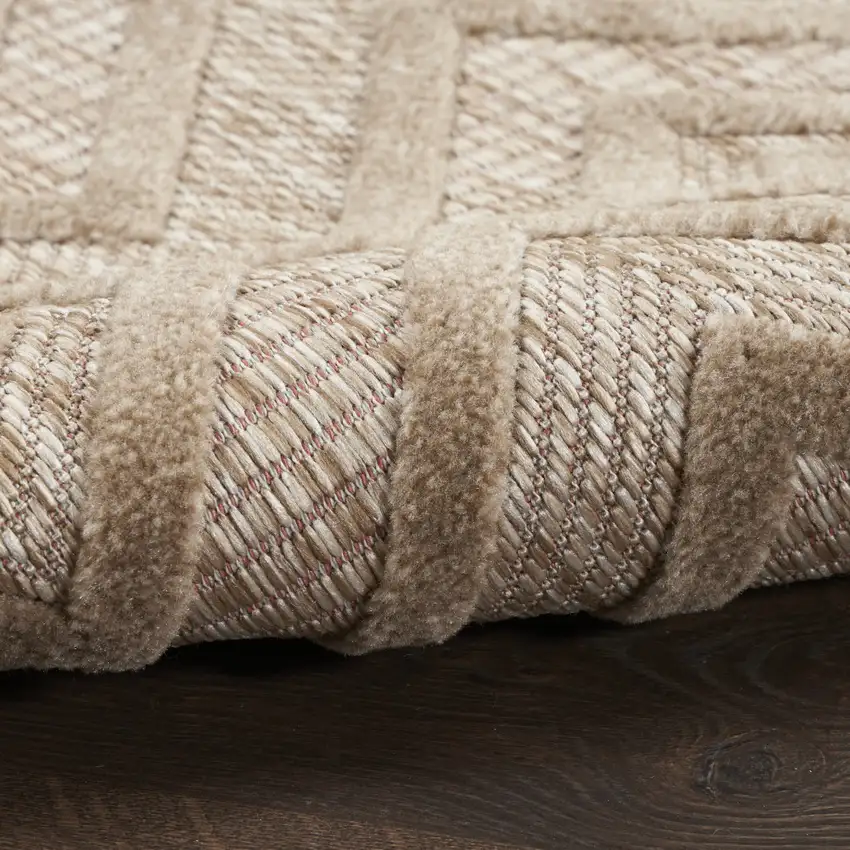 Beige Geometric Flatweave Area Rug Photo 6