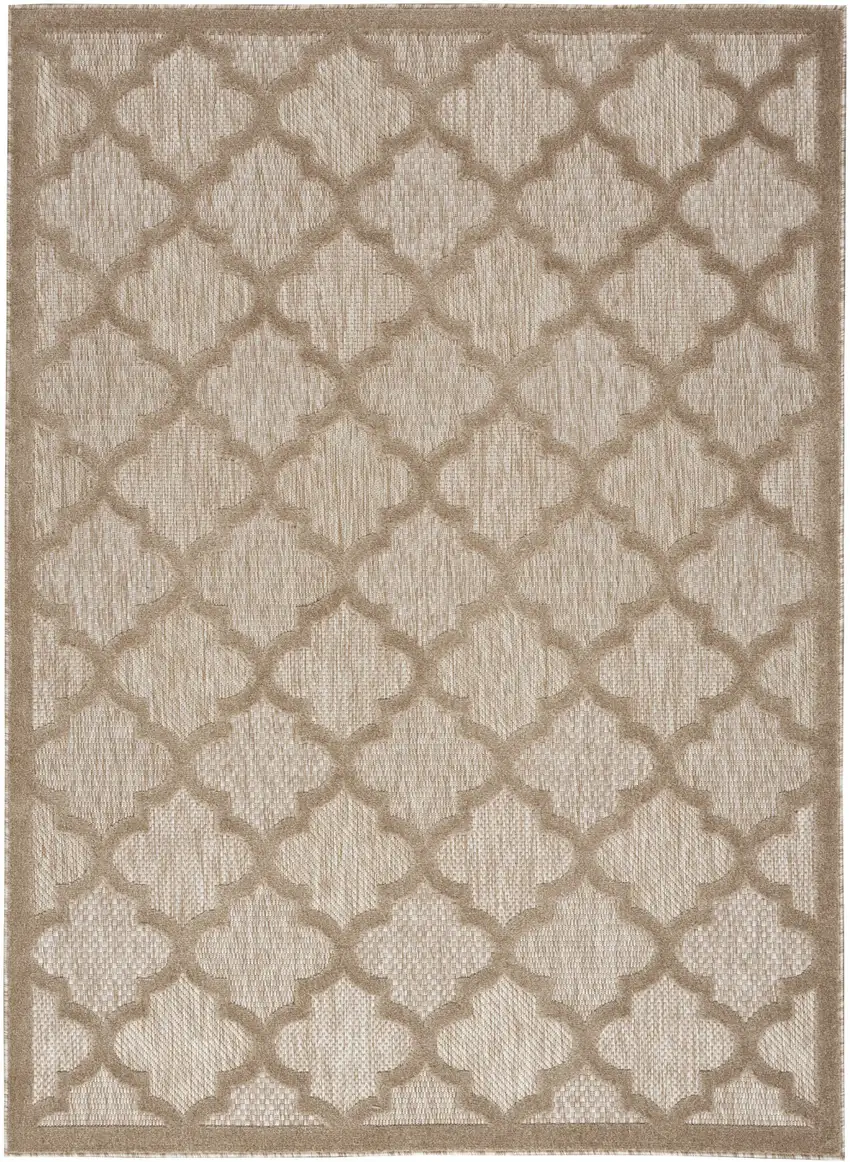 Beige Geometric Flatweave Area Rug Photo 1