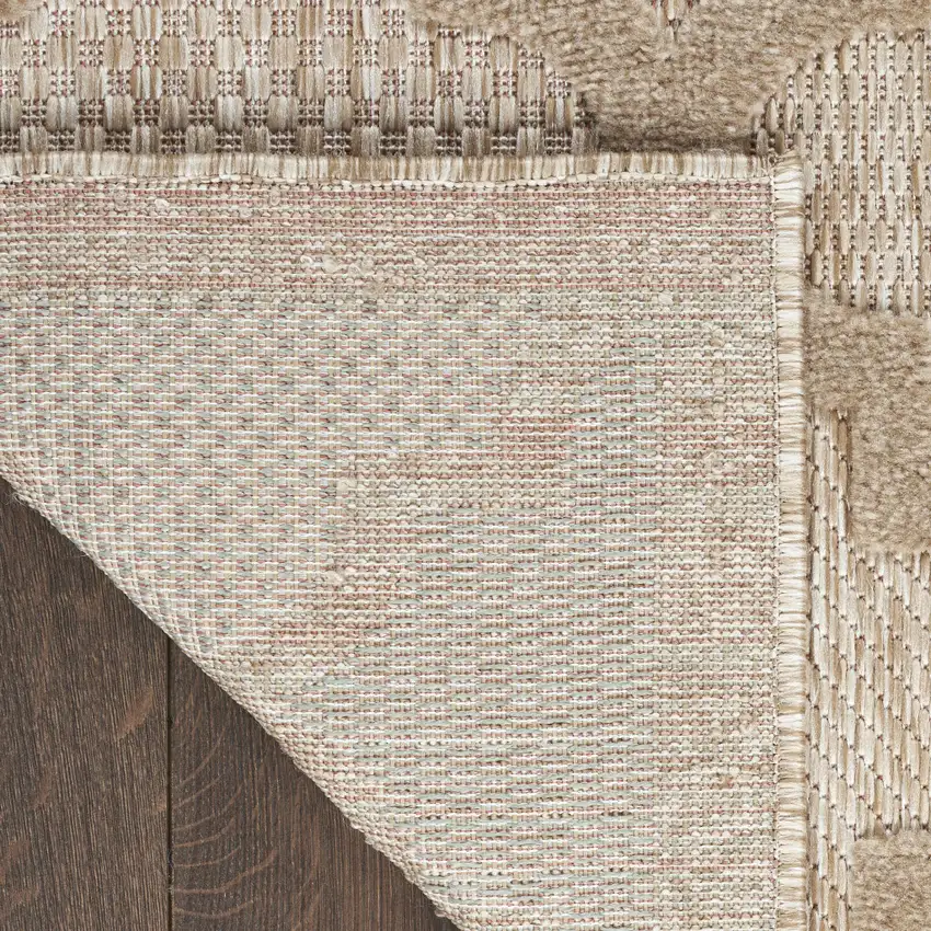 Beige Geometric Flatweave Area Rug Photo 3