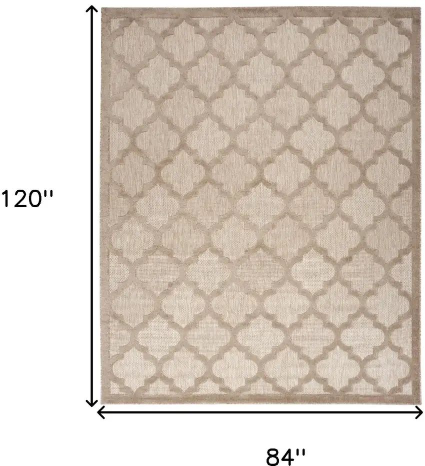 Beige Geometric Flatweave Area Rug Photo 8