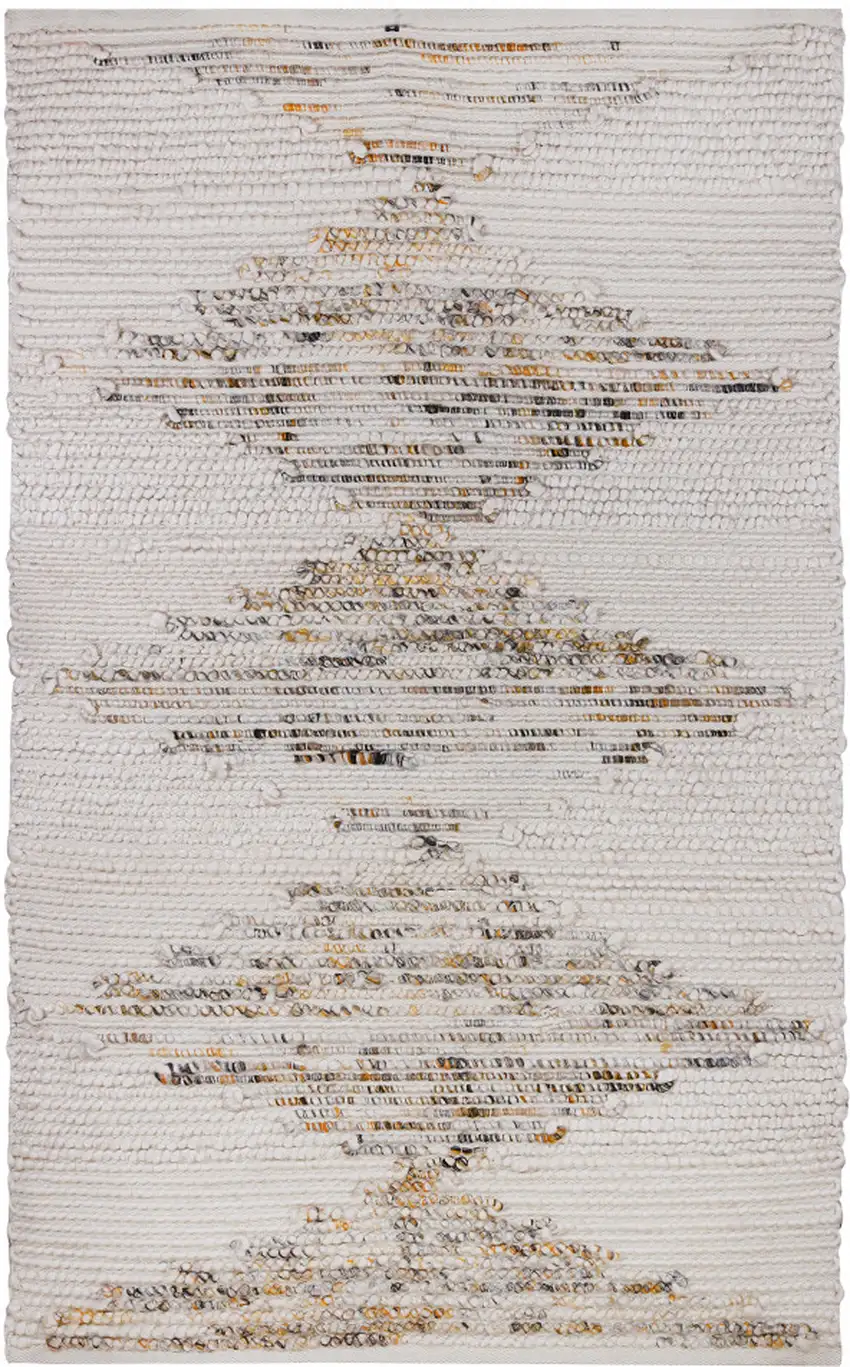 Beige Geometric Handmade Indoor Outdoor Area Rug Photo 5