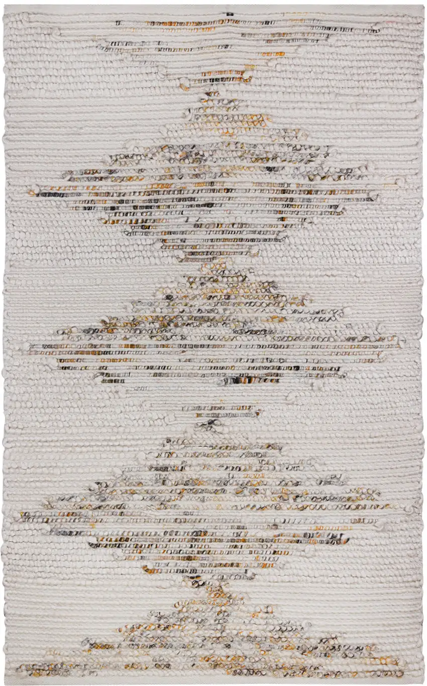 Beige Geometric Handmade Indoor Outdoor Area Rug Photo 2